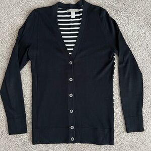 Banana Republic Black and White Striped Sweater